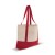 Strandtas katoenen canvas OEKO-TEX® 280g/m² 42x10x30cm, Rood
