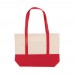 Strandtas katoenen canvas OEKO-TEX® 280g/m² 42x10x30cm, Rood