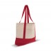 Strandtas katoenen canvas OEKO-TEX® 280g/m² 42x10x30cm, Rood