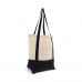 Shopping bag OEKO-TEX® cotton 140g/m² 40x10x35cm, Black