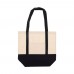 Shopping bag OEKO-TEX® cotton 140g/m² 40x10x35cm, Black