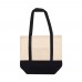 Shopping bag OEKO-TEX® cotton 140g/m² 40x10x35cm, Black