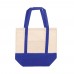 Shopping bag OEKO-TEX® cotton 140g/m² 40x10x35cm, Blue