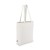 Fairtrade katoenen tas gekleurd lang 270g/m² 42x12x43cm, Wit