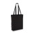 Fairtrade katoenen tas gekleurd lang 270g/m² 42x12x43cm, Zwart