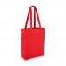 Fairtrade katoenen tas gekleurd lang 270g/m² 42x12x43cm, Rood
