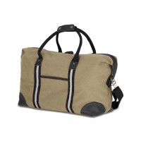 Recycled cotton canvas weekend bag Harper, Olive Green