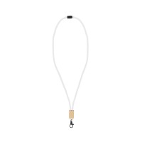 R-PET paracord lanyard, White