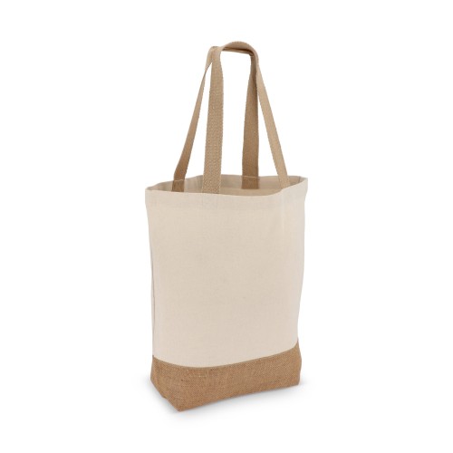 Baumwoll-Jute Tragetasche OEKO-TEX® 41 x 13 x 41cm 320g/m², Ecru Baumwoll-Jute Tragetasche OEKO-TEX® 41 x 13 x 41cm 320g/m², Ecru