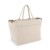 Baumwoll-Tragetasche mit Reißverschluss OEKO-TEX® 39 x 24 x 34cm 320g/m², Ecru