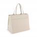 Baumwoll-Tragetasche mit Reißverschluss OEKO-TEX® 39 x 24 x 34cm 320g/m², Ecru