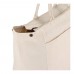 Baumwoll-Tragetasche mit Reißverschluss OEKO-TEX® 39 x 24 x 34cm 320g/m², Ecru