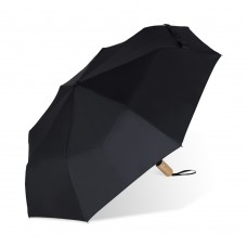 21” faltbarer Regenschirm aus R-PET -Material mit Automatiköffnung, Schwarz