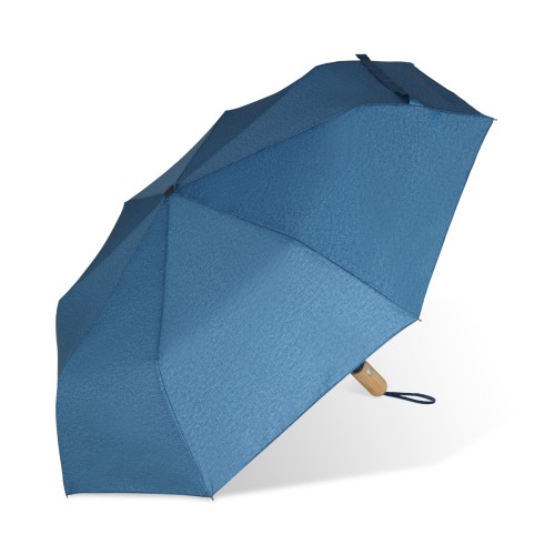 21” faltbarer Regenschirm aus R-PET -Material mit Automatiköffnung, Dunkelblau