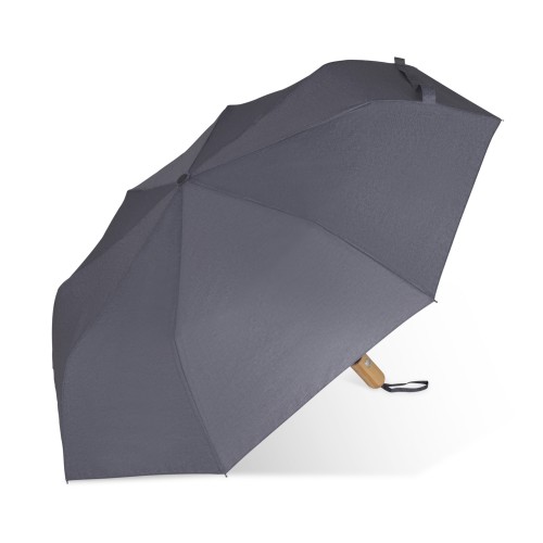 21” faltbarer Regenschirm aus R-PET -Material mit Automatiköffnung, Grau