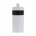 Sportbidon met rand 500ml, Wit / Zwart