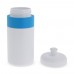 Sportbidon met rand 500ml, Wit / Lichtblauw