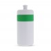 Sports bottle with edge 500ml, White / Green
