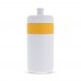 Sports bottle with edge 500ml, White / Yellow