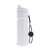 Sports bottle with edge and cord 750ml, White / White