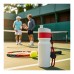 Sportbidon met rand en koord 750ml, Wit / Rood