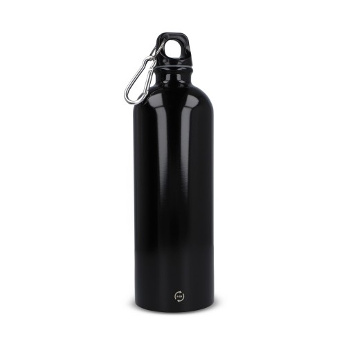 R-SS enkelwandige fles met karabijnhaak 750ml, Zwart