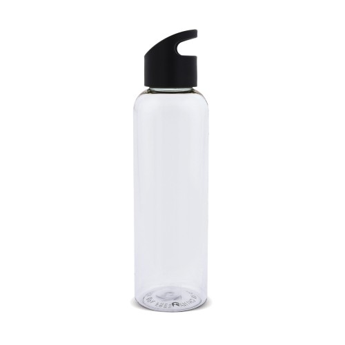 Waterfles Loop transparant R-PET 600ml, Transparant / Zwart