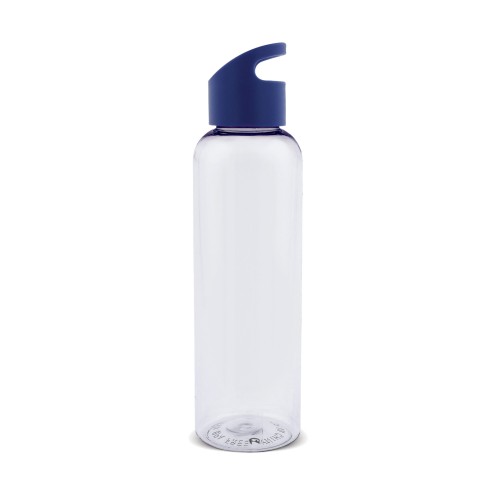 Water bottle Loop transparent R-PET 600ml, Transparent / Dark blue