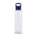Water bottle Loop transparent R-PET 600ml, Transparent / Dark blue