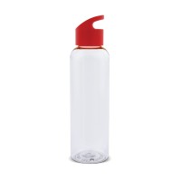 Loop Flasche transparent R-PET 600ml, Transparent / Rot