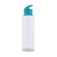 Loop Flasche transparent R-PET 600ml, Transparent / Türkis
