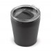 Koffiebeker metallic 180ml, Zwart