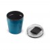 Double walled coffee mug metallic 180ml, Light Blue