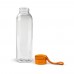 Waterfles Tritan 600ml, Transparant / Oranje