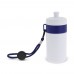 Sports bottle with edge and cord 500ml, White / Dark blue Sports bottle with edge and cord 500ml, White / Dark blue