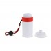 Sports bottle with edge and cord 500ml, White / Red Sports bottle with edge and cord 500ml, White / Red
