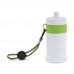 Sports bottle with edge and cord 500ml, White / Light Green