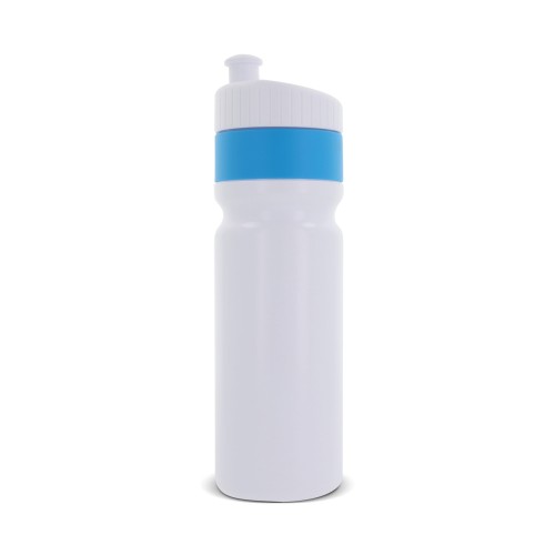 Sports bottle with edge 750ml, White / Light Blue