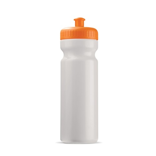 Sportbidon classic 750ml, Wit / Oranje