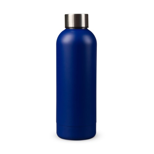 Dubbelwandige vacuüm fles met matte-look 500ml, Donkerblauw