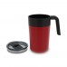 Double walled coffee mug 400ml, Dark Red