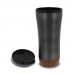 Doppelwandiger Becher mit einem Korkboden 480ml, Gun metal - dark