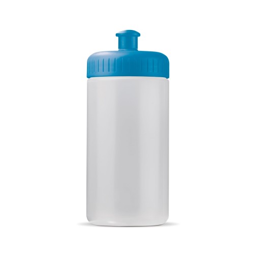 Sportbidon Bio basis 500ml basic, Transparant / Lichtblauw