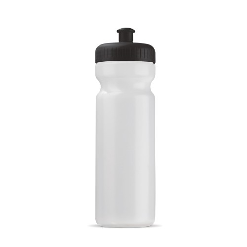Sportbidon Bio 750ml, Transparant / Zwart