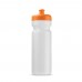 Sportbidon Bio 750ml, Transparant / Oranje