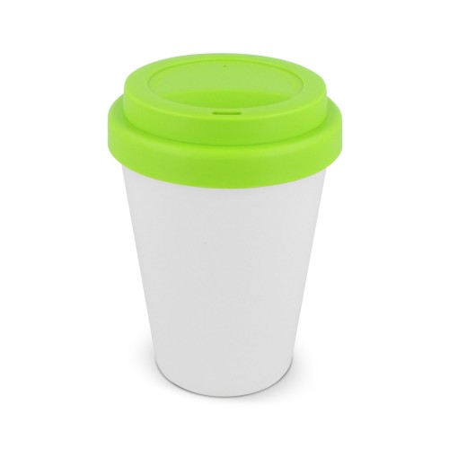 RPP Coffee Cup White body 250ml, White / Light Green