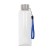 Water bottle Jude R-PET 500ml, Transparent / Blue
