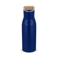 Thermo bottle with bamboo lid 500ml, Dark blue
