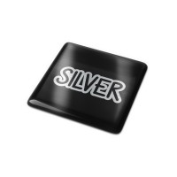 Doming Square 15x15 mm, Silver