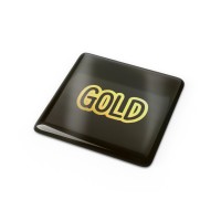 Doming Square 25x25 mm, Gold